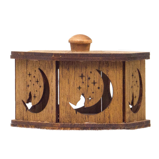Small Candle Box 004 With Coyote and Moon
