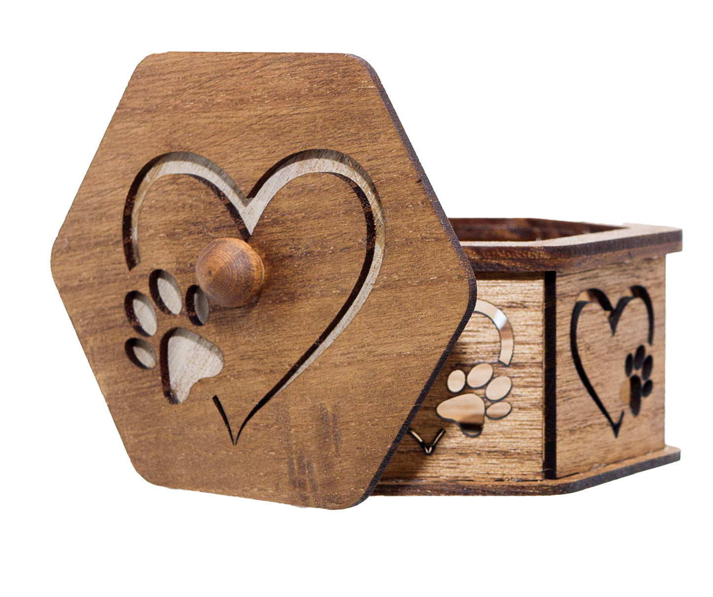 Small Candle Box 003 With Heart and Paw