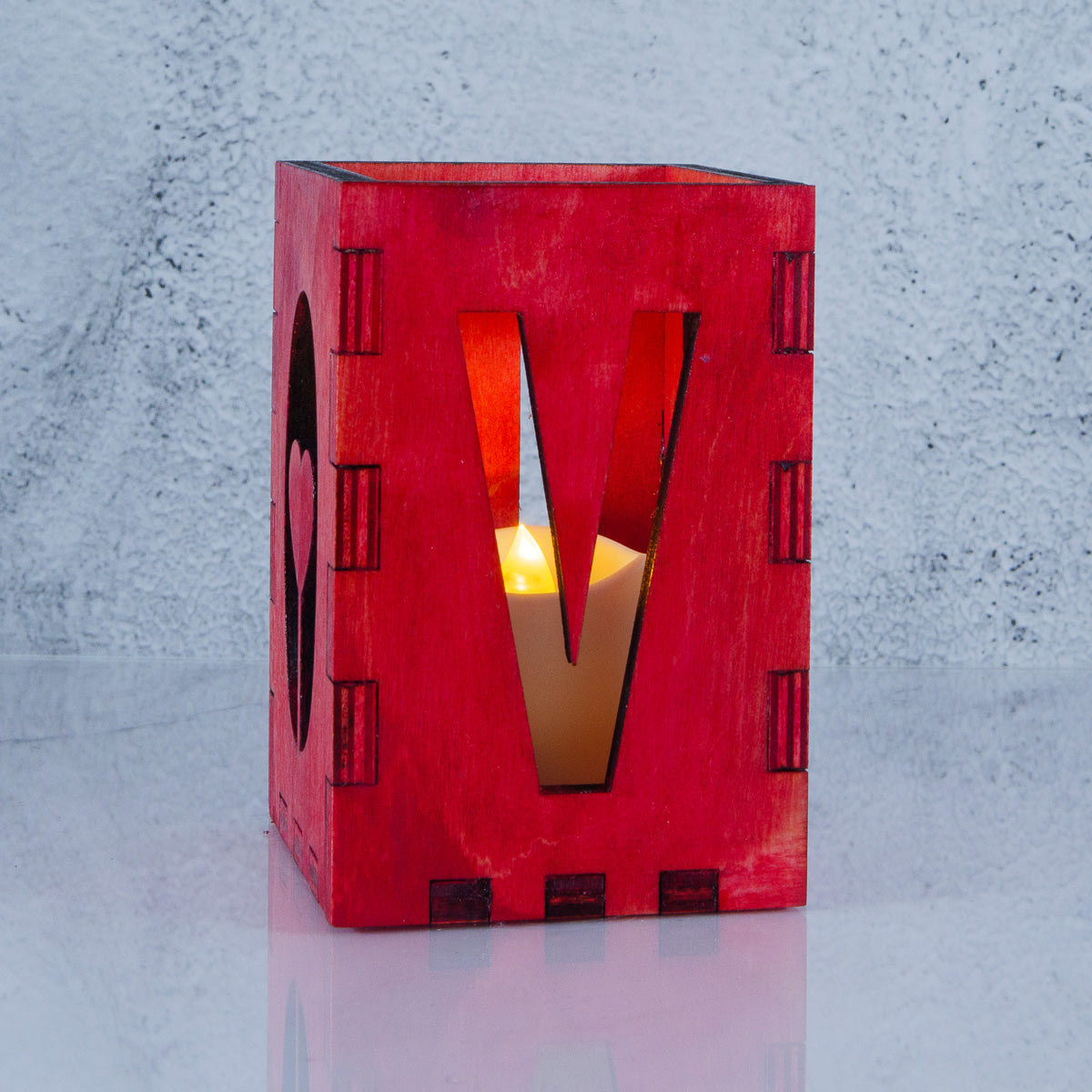 Red Love Candle Holder