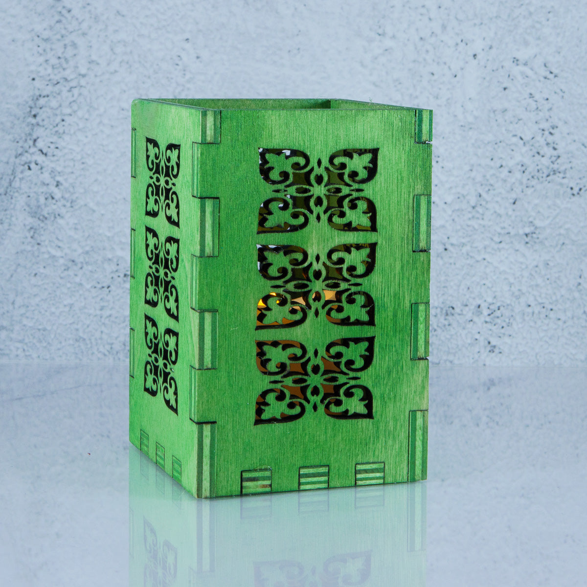 Green Candle Holder