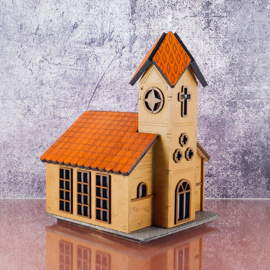 Lighted Southwest Style Church