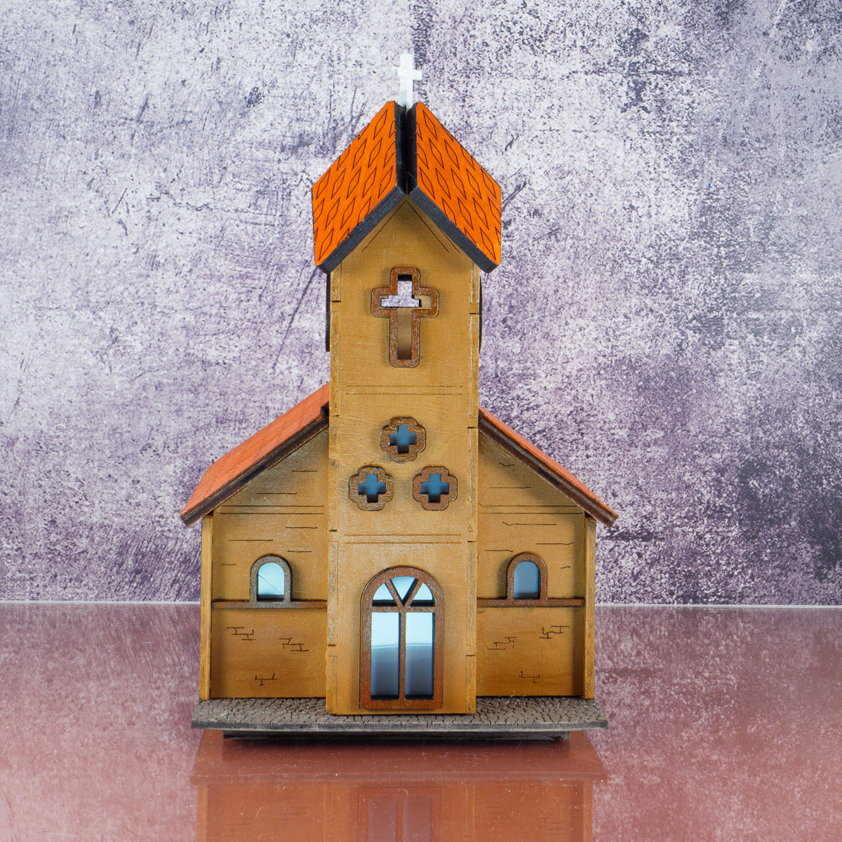 Lighted Southwest Style Church