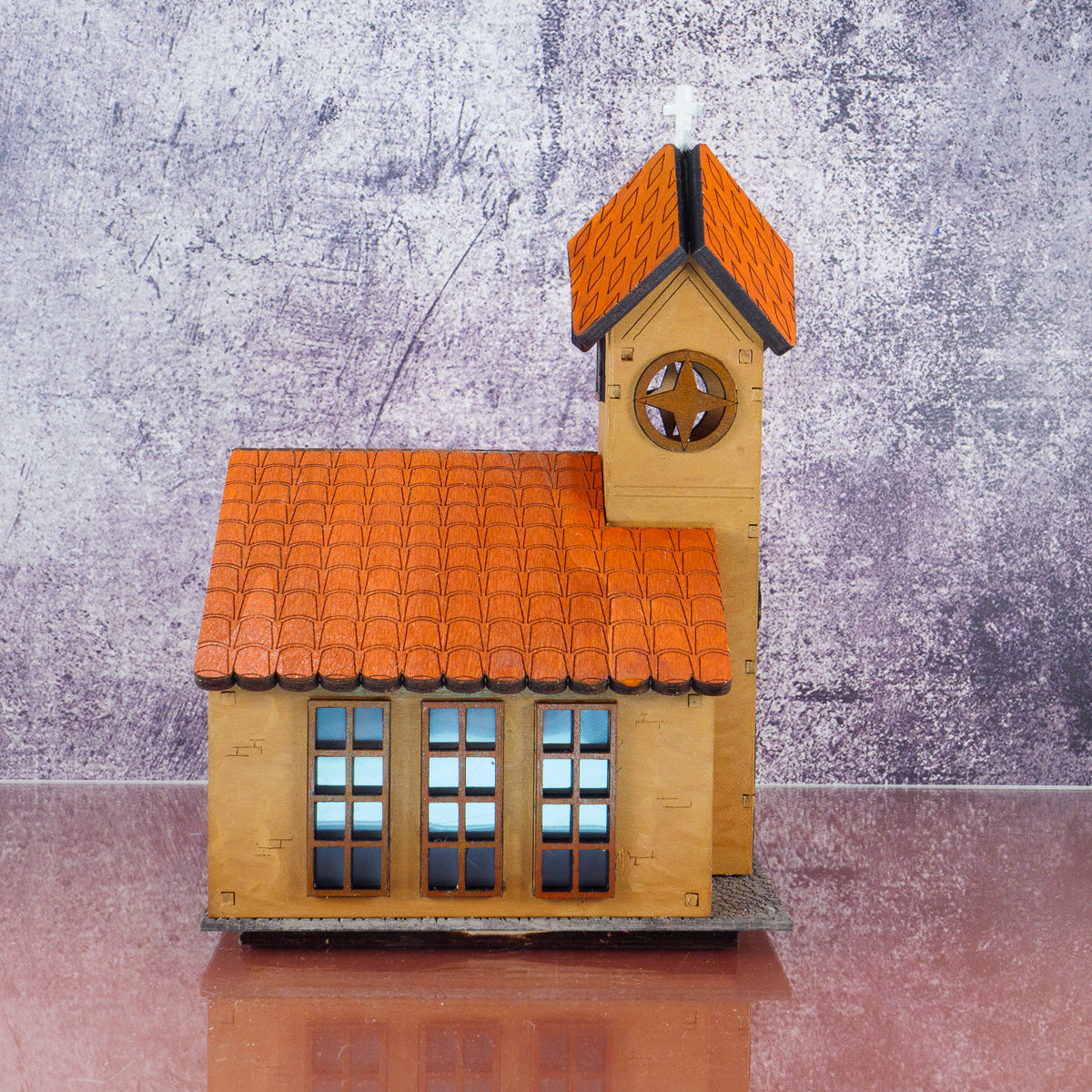 Lighted Southwest Style Church