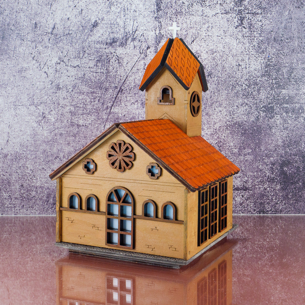 Lighted Southwest Style Church
