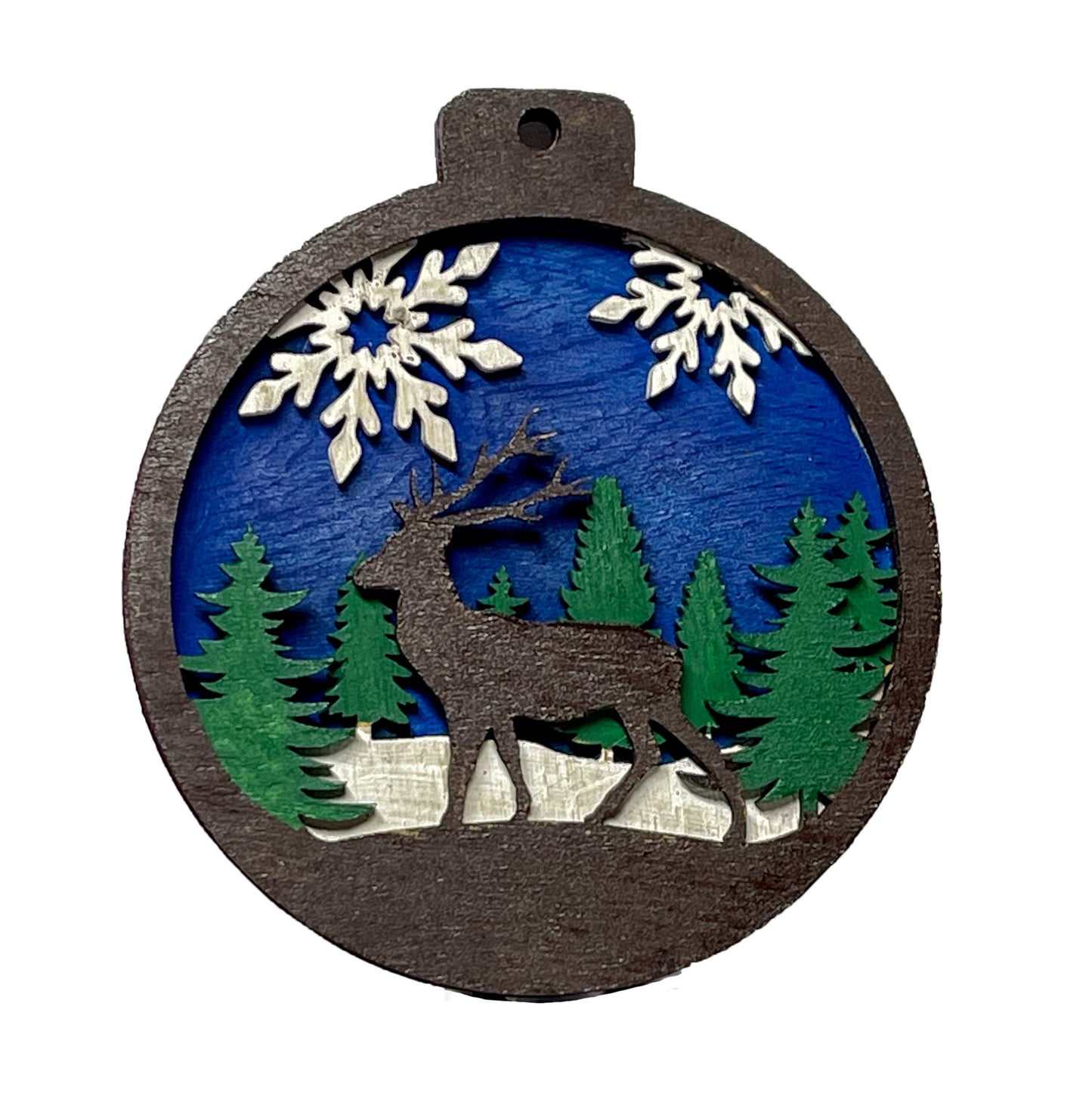 3 Layer Elk Ornament