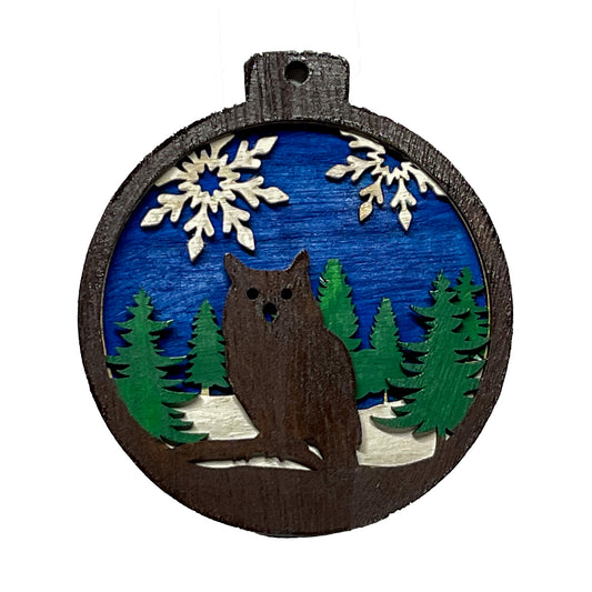 3 Layer Owl Ornament