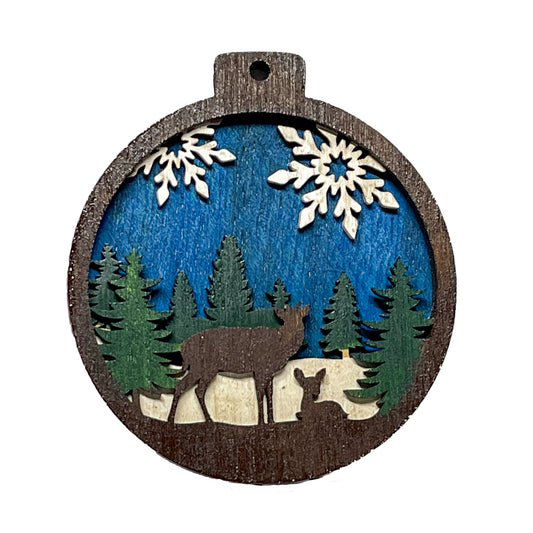 3 Layer Deer Ornament