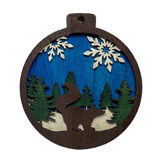 3 Layer Squirrel Ornament