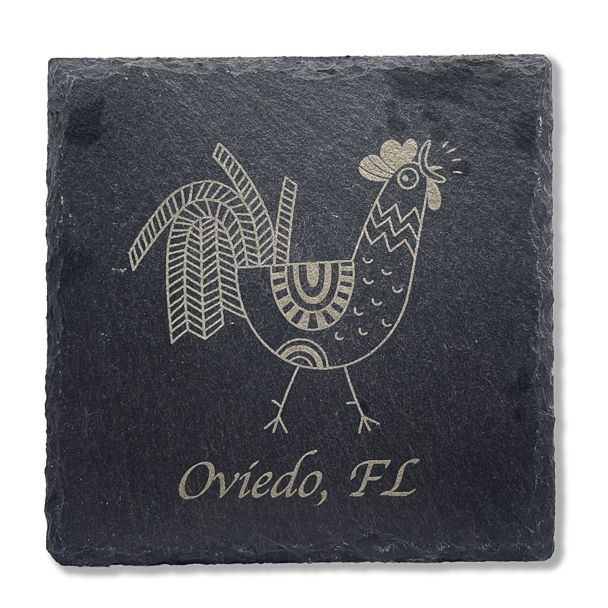 Crazy Chicken Slate Coaster 214