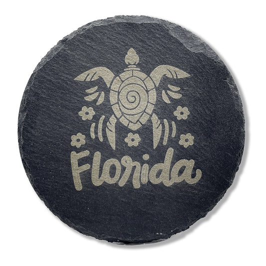 Florida Sea Turtle Slate Coaster 205