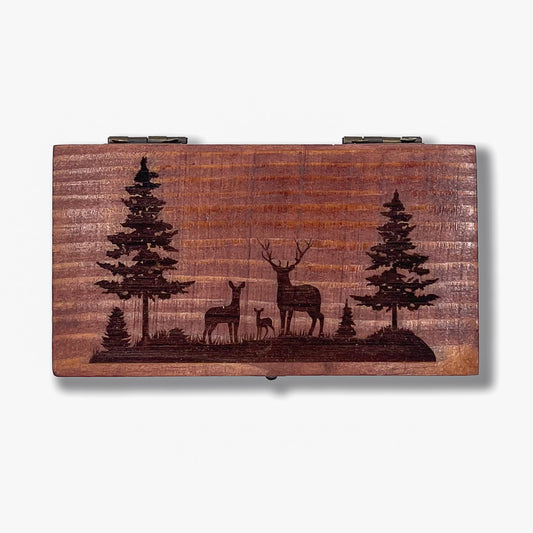 Small Keepsake Box With Deer Family