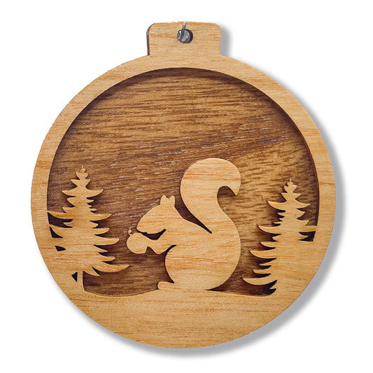 2 Layer Squirrel Ornament