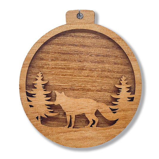 2 Layer Fox Ornament